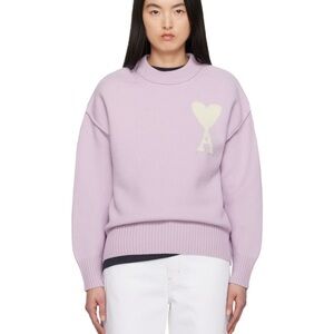 Ami Paris Purple Baby Alpaca Ami de Coeur Sweater size large